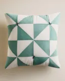 Zara Home наволочка декоративная из хлопка, зелёный, 45x45 см · 0615/007 — фото 1