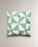Zara Home наволочка декоративная из хлопка, зелёный, 45x45 см · 0615/007 — фото 6