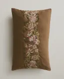 Zara Home наволочка декоративная из льна, светло-бежевый, в полоску, 40x60 см — фото 1