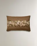 Zara Home наволочка декоративная из льна, светло-бежевый, в полоску, 40x60 см — фото 5