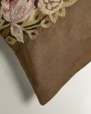 Zara Home наволочка декоративная из льна, светло-бежевый, в полоску, 40x60 см — фото 6