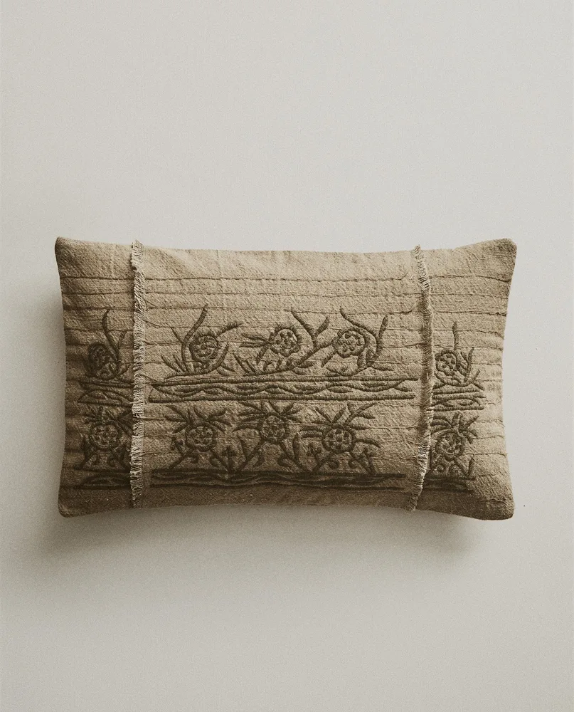 Zara Home наволочка декоративная из льна, светло-бежевый, 30x50 см