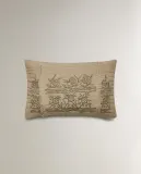 Zara Home наволочка декоративная из льна, светло-бежевый, 30x50 см — фото 7