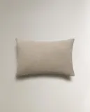 Zara Home наволочка декоративная из льна, светло-бежевый, 40x60 см · 6346/008 — фото 6
