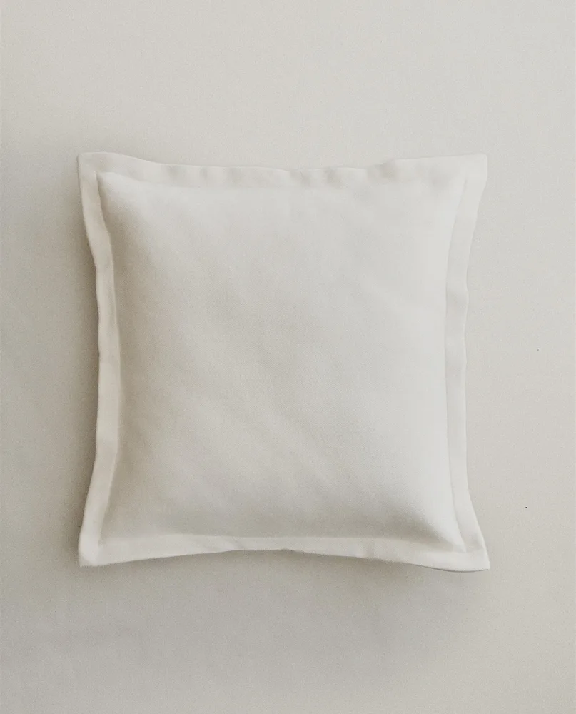 Zara Home наволочка декоративная из хлопка, молочный, 50x50 см