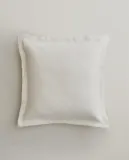 Zara Home наволочка декоративная из хлопка, молочный, 50x50 см — фото 1