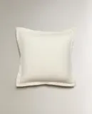 Zara Home наволочка декоративная из хлопка, экрю, 50x50 см — фото 6