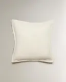Zara Home наволочка декоративная из хлопка, экрю, 50x50 см — фото 7