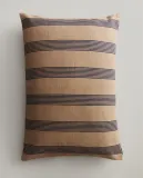 Zara Home наволочка декоративная из хлопка, светло-бежевый, в полоску, 50x75 см — фото 7