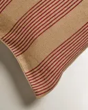 Zara Home наволочка декоративная из льна, светло-бежевый, в полоску, 50x50 см — фото 3