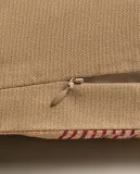Zara Home наволочка декоративная из льна, светло-бежевый, в полоску, 50x50 см — фото 4