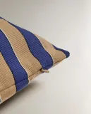 Zara Home наволочка декоративная из полиэстера, синий, в полоску, 45x45 см — фото 3