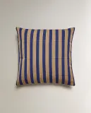 Zara Home наволочка декоративная из полиэстера, синий, в полоску, 45x45 см — фото 5