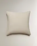 Zara Home наволочка декоративная из льна, горчичный, 50x50 см — фото 5