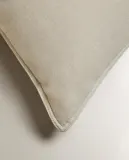Zara Home наволочка декоративная из льна, горчичный, 50x50 см — фото 8