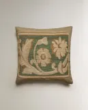 Zara Home наволочка декоративная из льна, зелёный, 50x50 см — фото 4