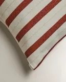 Zara Home наволочка декоративная из хлопка, красный, в полоску — фото 6