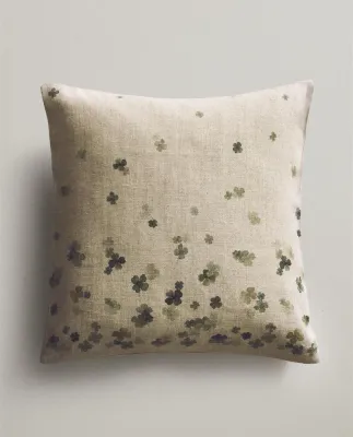 Zara Home наволочка декоративная из льна, светло-бежевый · 6147/008