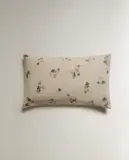 Zara Home наволочка декоративная из льна, светло-бежевый · 6147/008 — фото 3