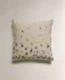 Zara Home наволочка декоративная из льна, светло-бежевый · 6147/008 — фото 5