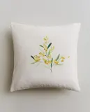 Zara Home наволочка декоративная из хлопка, молочный, 45x45 см — фото 2