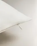 Zara Home наволочка декоративная из хлопка, молочный, 45x45 см — фото 3