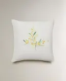 Zara Home наволочка декоративная из хлопка, молочный, 45x45 см — фото 8