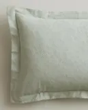 Zara Home наволочка декоративная из хлопка, зелёный, 50x75 см — фото 3