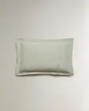 Zara Home наволочка декоративная из хлопка, зелёный, 50x75 см — фото 5