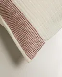 Zara Home наволочка декоративная из хлопка, терракотовый, в полоску, 40x40 см — фото 6