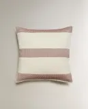 Zara Home наволочка декоративная из хлопка, терракотовый, в полоску, 40x40 см — фото 7