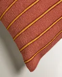 Zara Home наволочка декоративная из хлопка, малиновый, в полоску — фото 3