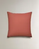 Zara Home наволочка декоративная из хлопка, малиновый, в полоску — фото 6