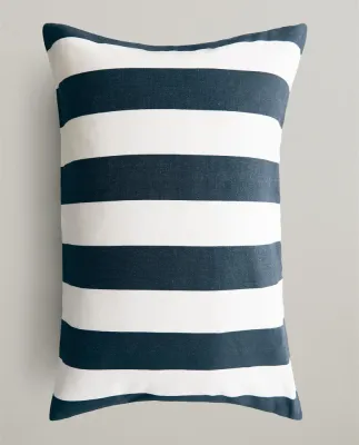 Zara Home наволочка декоративная из хлопка, синий, в полоску, 40x60 см