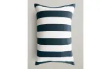 Zara Home наволочка декоративная из хлопка, синий, в полоску, 40x60 см — фото 2