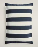 Zara Home наволочка декоративная из хлопка, синий, в полоску, 40x60 см — фото 4