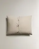 Zara Home наволочка декоративная из льна, светло-бежевый, 70x90 см · 2150/008 — фото 6