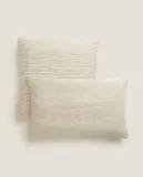 Zara Home наволочка декоративная из хлопка, светло-бежевый — фото 2