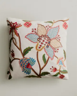 Zara Home наволочка декоративная из хлопка, светло-бежевый, 45x45 см · 6379/008