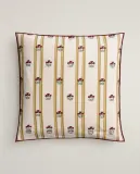 Zara Home наволочка декоративная из хлопка, экрю, в полоску, 45x45 см — фото 4