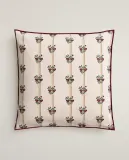 Zara Home наволочка декоративная из хлопка, экрю, в полоску, 45x45 см — фото 6