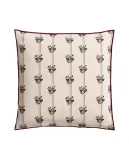 Zara Home наволочка декоративная из хлопка, экрю, в полоску, 45x45 см — фото 7