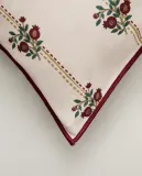Zara Home наволочка декоративная из хлопка, экрю, в полоску, 45x45 см — фото 8