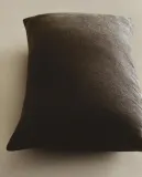 Zara Home наволочка декоративная из льна, коричневый, 40x60 см — фото 8