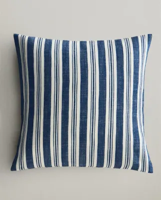 Zara Home наволочка декоративная из хлопка, синий, в полоску, 45x45 см