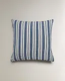 Zara Home наволочка декоративная из хлопка, синий, в полоску, 45x45 см — фото 6