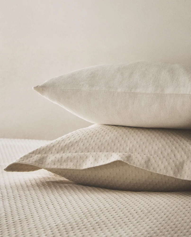 Zara Home наволочка декоративная из хлопка, бежевый · 1163/007