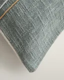 Zara Home наволочка декоративная из хлопка, бирюзовый, в полоску, 40x60 см — фото 8
