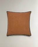 Zara Home наволочка декоративная из льна, терракотовый, 45x45 см — фото 5