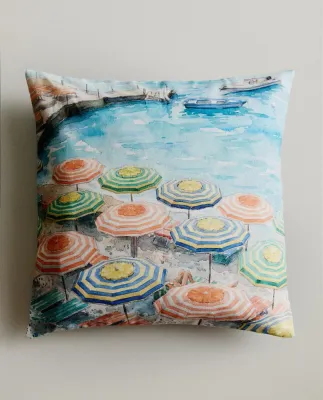 Zara Home наволочка декоративная из хлопка, синий, 45x45 см · 6398/008